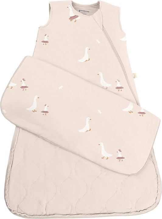 GUNAMUNA günamüna Unisex Baby, Toddler Wearable Blanket, Sleeping Bag Bamboo Rayon, Sleep Sack with Diaper Zipper, 1.0 TOG