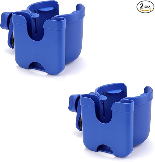 Accmor Stroller Cup Holder with Phone Holder, Bike Cup Holder, Universal Cup Holder for Uppababy Nuna Doona Strollers, 2-in-1 Cup Phone Holder for Stroller, Bike, Wheelchair, Walker, Scooter