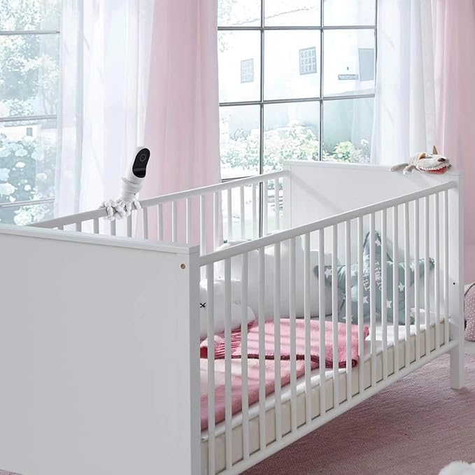 Flexible Tripod Baby Monitor Mount for Owlet Cam, Owlet Cam 2 and Owlet Dream Sight (Gen 3) Smart Video Baby Monitor, Attach Your Baby Camera Wherever You Like Without Tools or Wall Damage - White