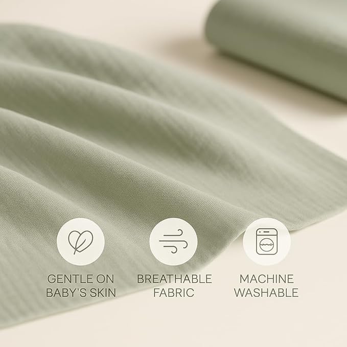 Soft 100% Cotton Swaddles for Newborns, 2- Pack - Large, Breathable Baby Blanket - Versatile, Durable Muslin Swaddle Blankets - Perfect Newborn Essentials