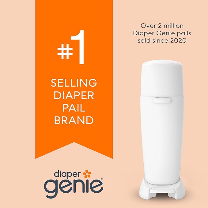 Diaper Genie Bags Refills 240 Count (Pack of 1) with Max Odor Lock | Holds Up to 1,200 Newborn Diapers | Fits Diaper Genie Complete