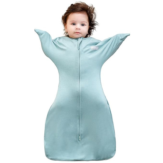 PuppyPaws Baby Sleep Sack, Transitional Swaddle, Swaddles for Newborns，1.0 Tog Sleep Sack 6-9 Months, Wearable Blanket Baby with 2-Way Zipper