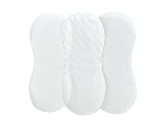 Changing Pad Liner, Fits in Peanut Shaped Changing Pads, Super Soft Peanut Changer Liners are Warm On a Baby's Back, Thicker Waterproof Pads are Machine Washable - 3 Pack