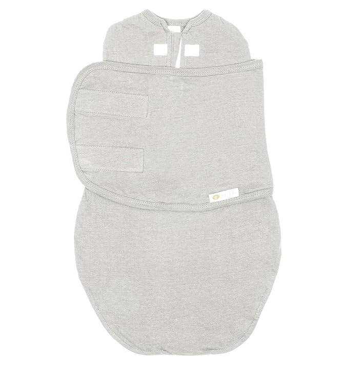 embé 2-Way Starter Baby Swaddle, 6-14 lbs, Newborn Infant Swaddle Sack 0-3 Months, Zip, Hook & Loop 0-3 Months Baby Wrap, Hip Healthy - Cloud