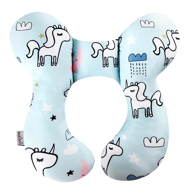 KAKIBLIN Baby Neck Pillow, Baby Support Pillow,Upgraded Neck Pillows for Car Seat,Head and Neck Support Pillow for Car Seat, Pushchair(Unicorn)