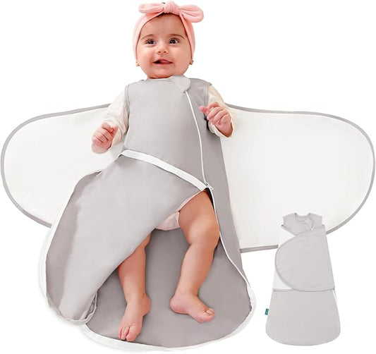 LILBESTIE Baby Swaddle Sleep Sack, 1.0 Tog New-Parent-Friendly Swaddle for Newborns & infant 0-6 Months Baby Wearable Blanket Reduce Startle Reflex, Newborn Boys Girls Registry Essentials