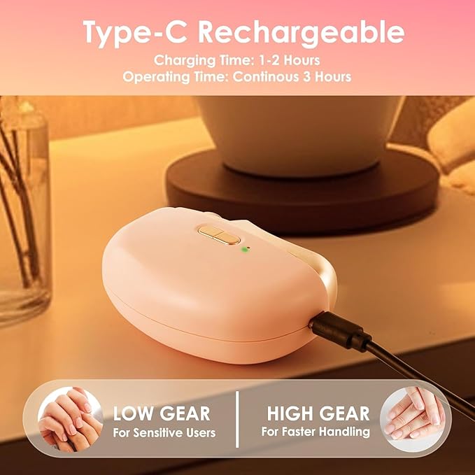 Electric Nail Clipper Upgraded 3 in 1 Automatic - with Polishing, Dust Storage & LED Light, Nail File Toenail Trimmer, Gifts for Women Men Mom Her Him Kids Adults Senior Baby Teacher Students (Pink)