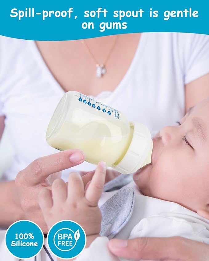 Silicone Nipple for Dr. Brown's Natural Flow Level 2 Wide-Neck Baby Bottle, 3m+, Medium Flow, 6 Count
