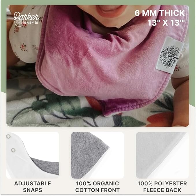 Parker Baby Bandana Drool Bibs 8 Pack Baby Bibs for Boys, Girls, Unisex - Soft & Stylish Teething Bibs for Babies