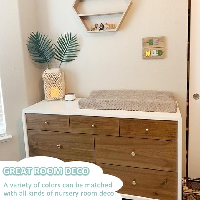 Owlowla Changing Pad Cover,Soft Minky Dots Changing Table Sheets for Baby Boy and Girl 2Pack (White&Lime Green)