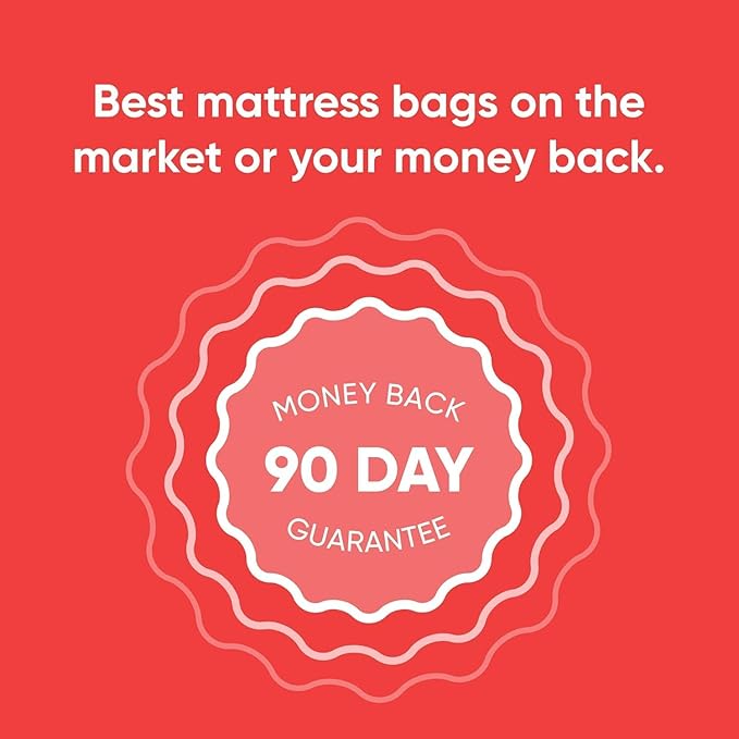 Queen and Crib Mattress Storage Bag Bundle - Premium Quality - 4 Mil Heavy Duty Queen Mattress Bag for Moving and Storage - Waterproof, Dust proof, Tear Resistant - BPA and Phthalate free