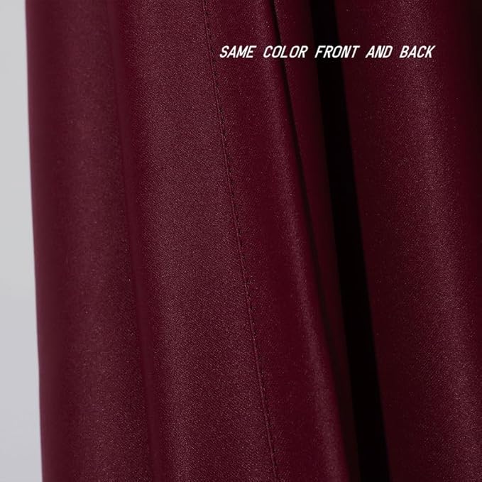 Extra Long Blackout Curtains - 2 Story High Living Room Drapes - Tall Curtains for High Ceiling or Long Window - 144 156 168 192 204 216 240 Inch 12ft-20ft Length(1 Panel,Burgundy, 52″x216″)
