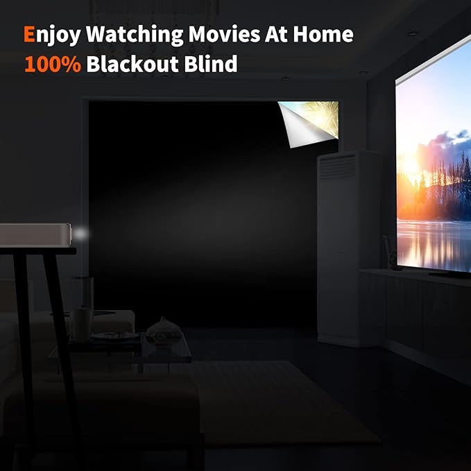 100% Blackout Blind White (79"x 59") Curtains Window Cove [DIY Cut to Any Size or Shape] [Hook & Loop Tabs][ Portable Bags for Travel ] [Light & UV Blocking ] for House,Baby Nursery,Apartment