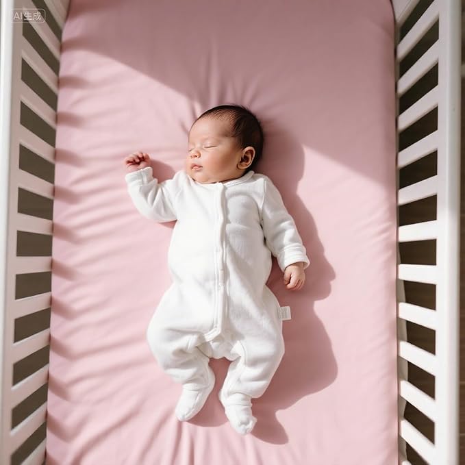 American Baby Company 2 Pack Fitted Crib Sheets 52" x 28" - Ultra Soft Microfiber Crib and Toddler Bed Sheets, Gray/Pink, Neutral for Boys & Girls
