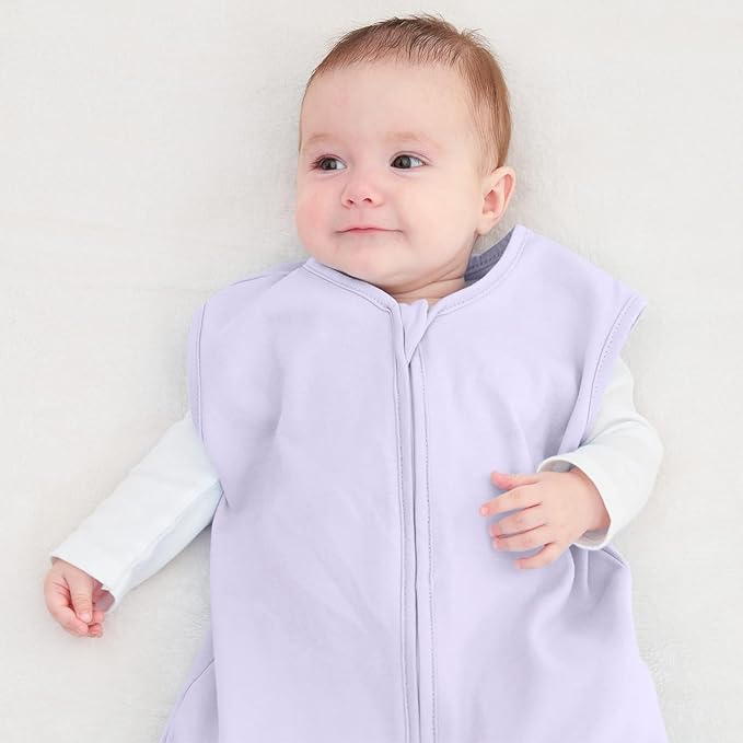 Yoofoss Baby Sleep Sack 6-12 Months 0.5 Tog Wearable Blanket for Baby, 3 Pack 100% Organic Cotton Infant Toddler Sleeping Sack 2-Way Zipper Lightweight Sleep Sack
