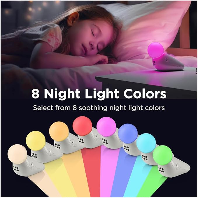 Motorola Nursery S1 | Portable Sleep Soother & Light Sound Machine for Babies & Kids | 50-Hour Battery Life | 10 Soothing Sounds, Lullabies & Multicolour Nightlight | Travel, Baby Shower/Registry Gift