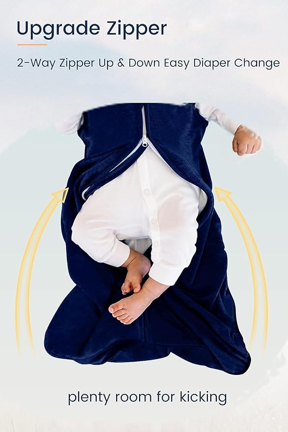 TotAha Sleep Sack 12-18-24 Months TOG 1.0, Quilted Wearable Blanket Baby Sleeping Bag with 2-Way Safe Zipper