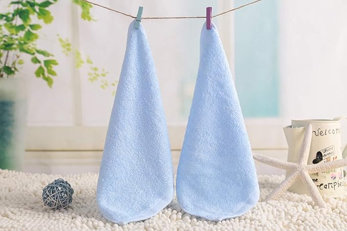 Tosnail 20 Pack 10" x 10" Ultra Soft Bamboo Fiber Baby Bath Washcloths and Towels - Assorted 5 Colors