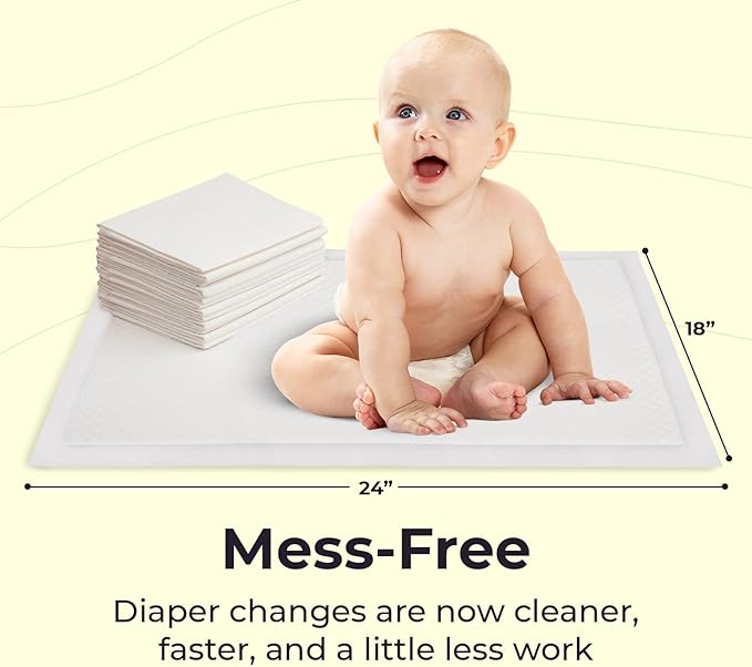 Peekapoo - The Original Disposable Baby Changing Pad Liners – 100 Pack | Super Soft, Waterproof, Ultra Absorbent | Portable, Travel-Friendly, Mess-Free Diaper Changes Anywhere