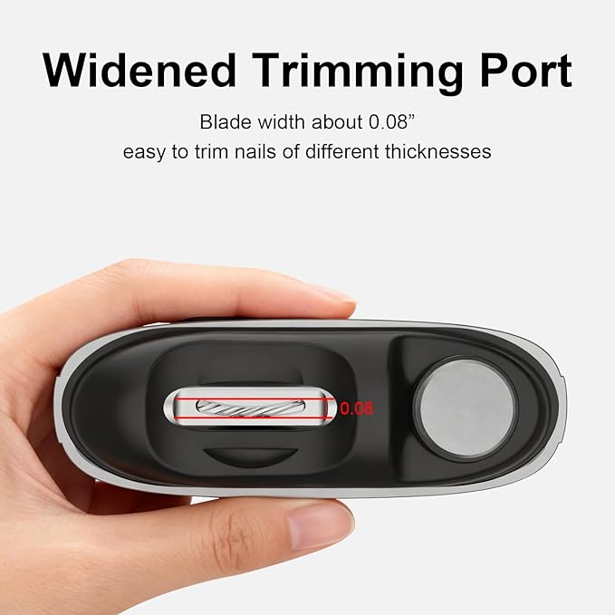 Electric Nail Clipper 3-in-1 with LED Light, Nail Trimming, Filing & Polishing, Magnetic Cover, Wide Opening for Thick Nails, Type-C Charge, Portable and Safe for Kids, Adults & Seniors