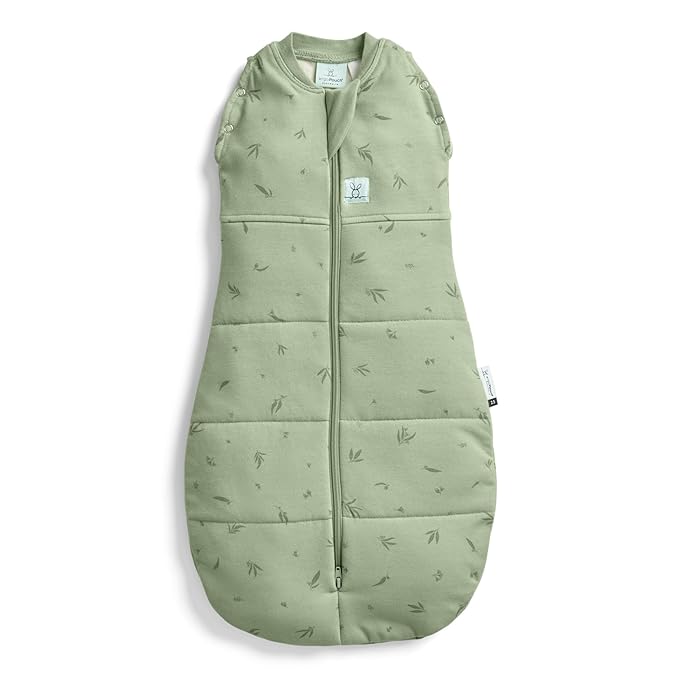 ergoPouch Cocoon Swaddle Sack 0.2 TOG - Baby Sleep Sack, Gentle Snug Fit Helps Calm Startle Reflex, Ideal for Arms In/Out Sleeping, Soft Breathable Fabric for Better Sleep (6-12 Months, Willow)