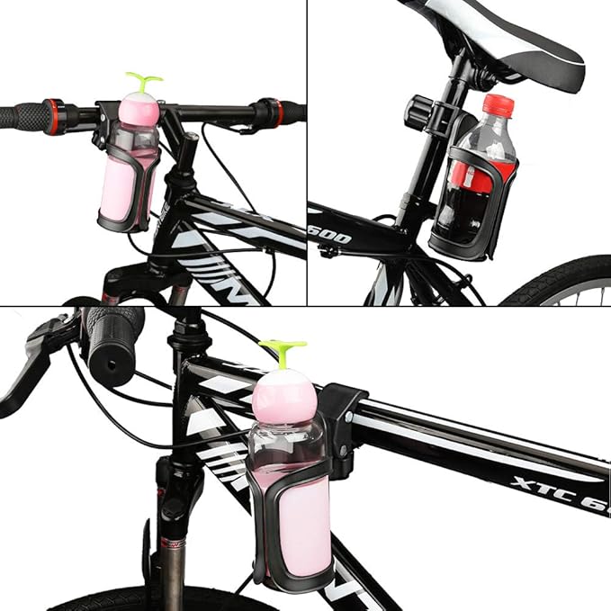 Accmor Stroller Cup Holder with Hook Set, Universal Cup Holder for Uppababy, Nuna, Doona Strollers, 360 ° Rotatable Bottle Holder for Stroller, Bike, Wheelchair, Walker, Scooter