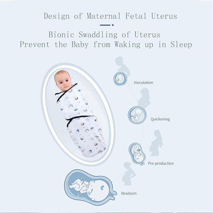 insular Baby Swaddle Wrap, Swaddle Blanket for Newborn and Infant, Adjustable Swaddling Set for Boy and Girl, Soft Cotton Baby Sleep Sack 3 Pack, Pirate, Small(0-3 Month)
