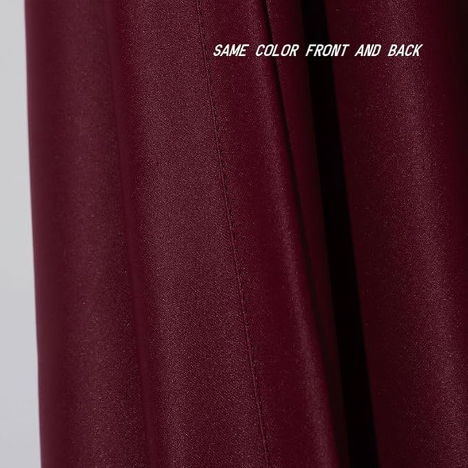 Extra Long Blackout Curtains - 2 Story High Living Room Drapes - Tall Curtains for High Ceiling or Long Window - 144 156 168 192 204 216 240 Inch 12ft-20ft Length(1 Panel,Burgundy, 52″x132″)