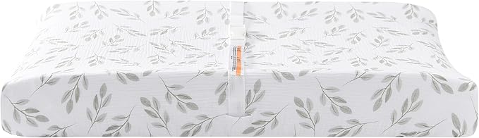 Changing Pad Cover for Baby Girls Boys - 100% Organic Cotton Muslin Changing Pad Sheets with Secure 360° Elastic Fit, Ultra-Soft for Delicate Skin, 2 Pack