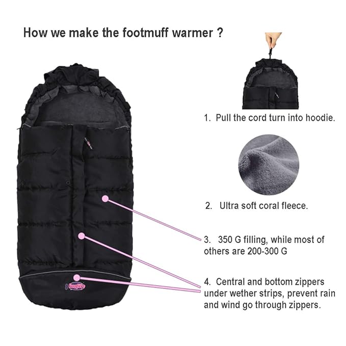Anti-Kick Stroller Blanket,Toddler Stroller Universal Footmuff Cosy Toes Buggy Pushchair Sleeping Bag Waterproof,Anti-Slip,Extendable,Multifunction Use Stroller Winter Cover