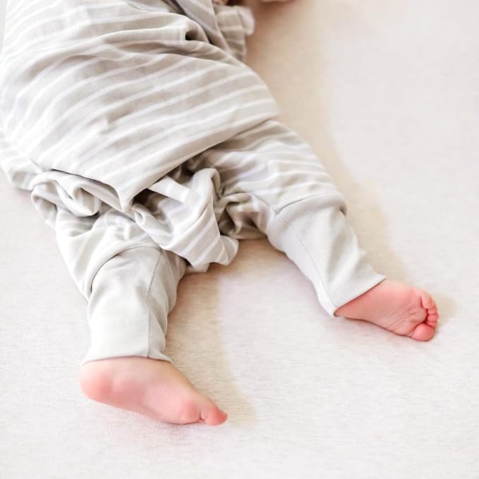 Woolino 4 Season Baby Sleep Bag with feet, Merino Wool and Organic Cotton Walker Sleep Bag Sack, Toddler Sleeping Bag, 18-36m, Gray