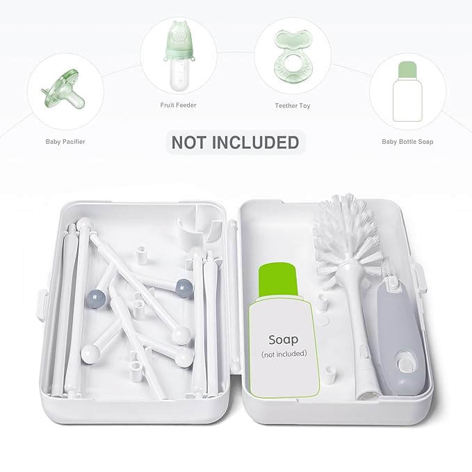 Termichy Travel Baby Bottle Drying Rack, Compact Size with Large Capacity for Working Mom, Visit Families, Friends or Camping with Baby Gary