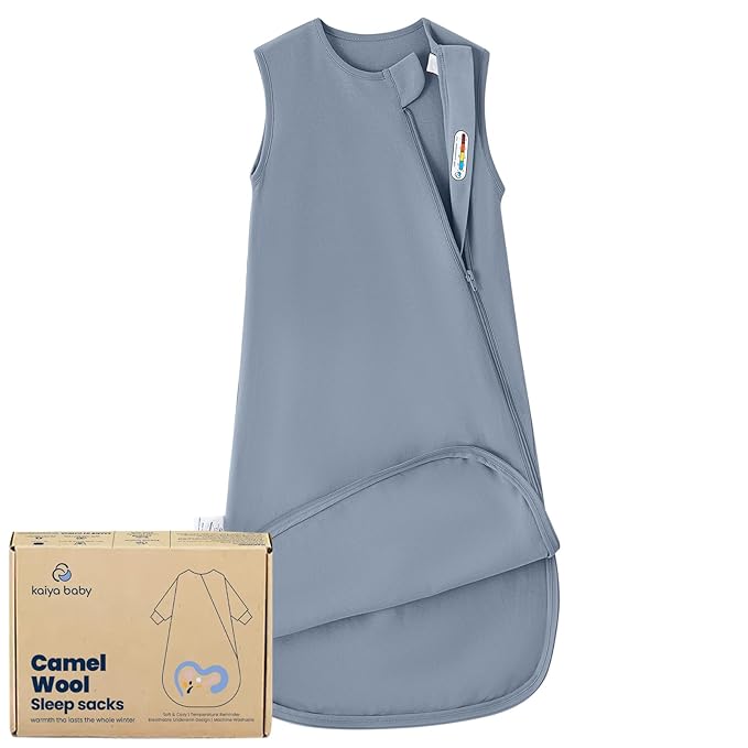 kaiya baby Unisex Sleeping Bag for Babies and Toddlers 0.5 Tog Sleep Sack 18-36 Months, Newborn Sleep Sack, Wearable Blanket Baby, One Piece Sleeveless, Gifts for Baby