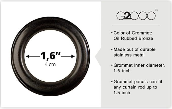G2000 100% Blackout Curtains for Bedroom & Living Room - 95 Inch Long Navy Blue, Room Darkening, Grommet, Thermal Lined, Insulated, Light Blocking, Noise Reducing, 2 Panels