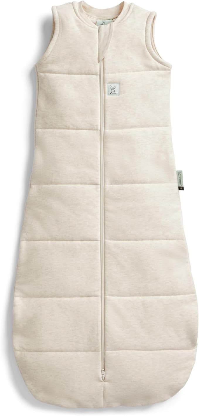 ergoPouch 2.5 Tog Jersey Sleeping Bag – Arms-Out Baby Sleep Sack, Ideal Transition from Swaddling, Slim Fit Keeps Baby Secure & Comfortable, Soft Breathable Fabric (3-12 Months, Oatmeal Marle)