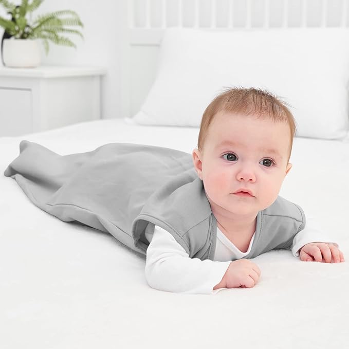 Yoofoss Baby Sleep Sack 0-6 Months Wearable Blanket for Babies 100% Organic Cotton 2-Way Zipper TOG 0.5 Toddler Sleeping Sack 3 Pack, Sleep Sacks