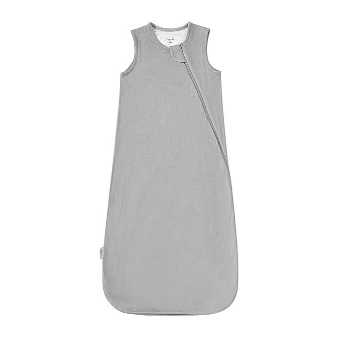 Supersoft Rayon Made from Bamboo Sleep Sack 12-18 Months 1.0 Tog Toddler Sleep Sack Baby Wearable Blanket with 2-Way Zipper Unisex Sleeping Bag for Babies All-year-around - Gray