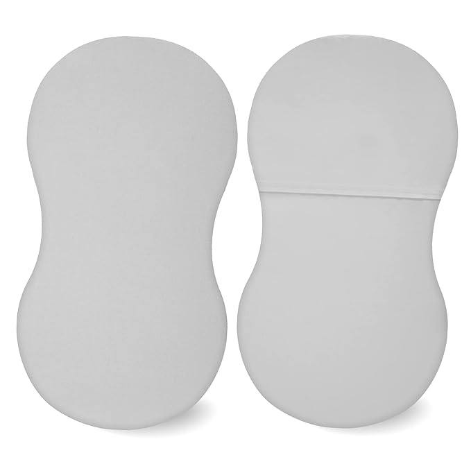 TILLYOU Cotton Bassinet Sheets for Girls Boys 2 Pack Bassinet Fitted Sheet for Bassinet Mattress 31.5x18 Inch, Gray
