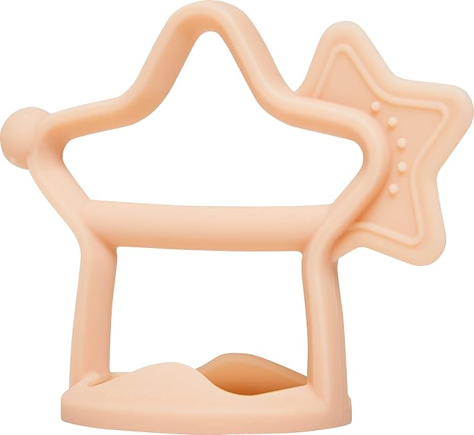 Moyuum Silicone Star Teether Toy | Made in Korea, Provides Teething Relief, Wearable Wrist Teether is Easy to Hold, Drop Resistant Bracelet, Babies 3+ Months