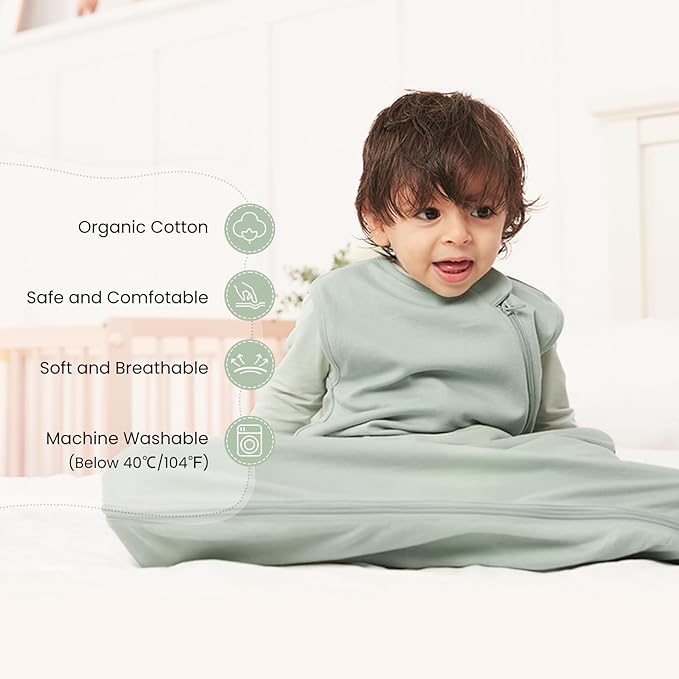 kaiya baby Unisex Sleeping Bag for Babies and Toddlers 0.5 Tog Sleep Sack 18-36 Months, Newborn Sleep Sack, Wearable Blanket Baby, One Piece Sleeveless, Gifts for Baby