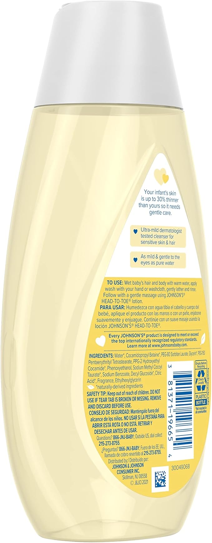 Johnson's Baby 13.6 fl. oz Head-to-Toe Baby Body Wash and Shampoo (Pack of 2)