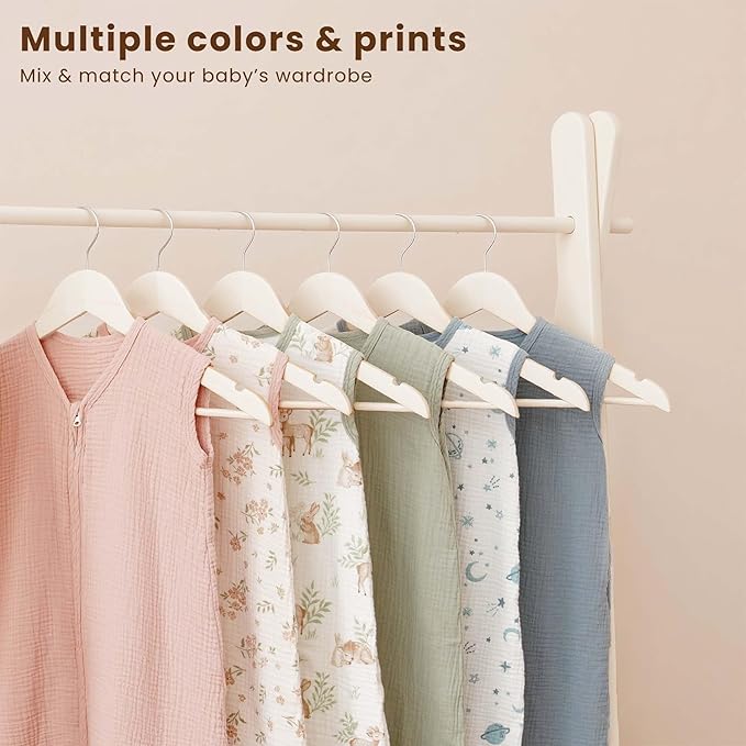 Konssy Muslin Baby Sleep Sack18-24 Months 0.8 TOG, 2 Pack 100% Cotton Wearable Blanket for Babies, 2-Way Zipper Breathable Sleeping Sack Infant Toddler Essentials for Girls and Boys (Blossom, Pink)