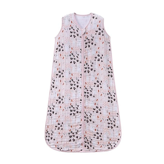 TADO MUSLIN Baby Sleep Sack 6-12 Months Wearable Blanket for Babies 100% Organic Cotton 2-Way Zipper YKK 0.5 TOG Toddler Sleeping Sacks Bunny