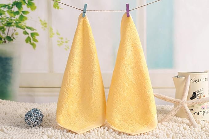 Tosnail 20 Pack 10" x 10" Ultra Soft Bamboo Fiber Baby Bath Washcloths and Towels - Assorted 5 Colors