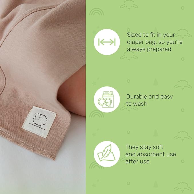 Lamb Babies Snug Baby Cotton Burp Cloths, Absorbent, Lightweight, and Gentle Cotton for Mess-Free Moments, Baby Burp Cloths for Boys and Girls An Essential Addition to Every Parent's Diaper Bag