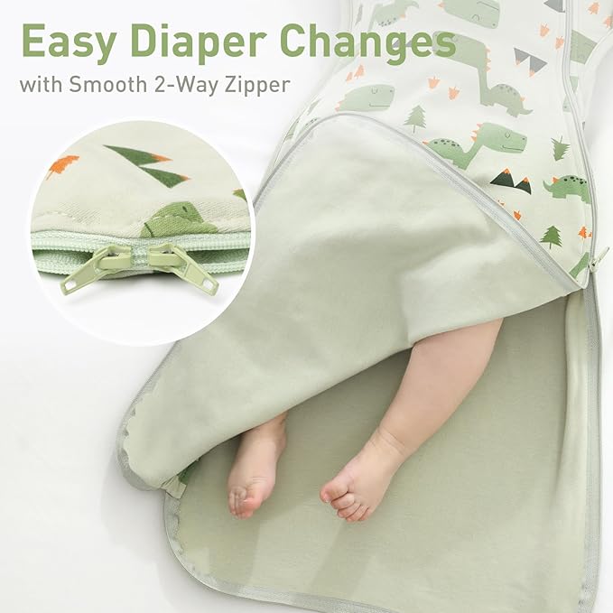 Knirose Arms Up Baby Sleep Sack Swaddle - 2 Pack Cotton Transitional Swaddle Blanket for Newborns 0-3 Months, 3-Way Wear for Snug Fit, Calms Startle Reflex, Easy Diaper Changes