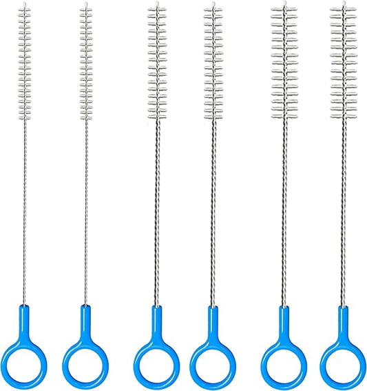 Straw Brush Cleaner Set,Straw Cleaner Brush Long 10 Inch,Straw Cleaner with 2mm and 3mm Thick Stainless Steel Wires, Heavy-Duty Straw Cleaning Brush for Baby Bottles(6-Pack).