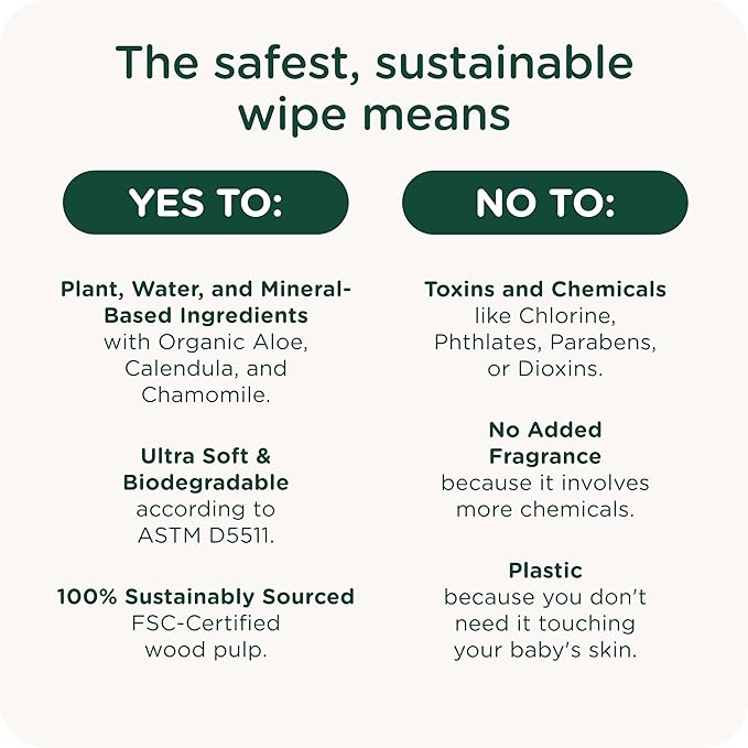 HealthyBaby Our Wet Wipes | EWG Verified Safe | 100% Water & Plant Based | Unscented & Safe for Sensitive Skin | Fragrance Free and Totally Chlorine Free (8 packs, 512 wipes)