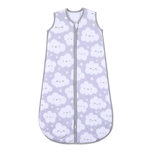 TADO MUSLIN Baby Sleep Sack 2-4 T 95% Rayon from Bamboo 5% Spandex Boys & Girls Wearable Blanket 1.0 TOG Toddler Sleeping Sack 2- Way Zipper X-Large Cloud