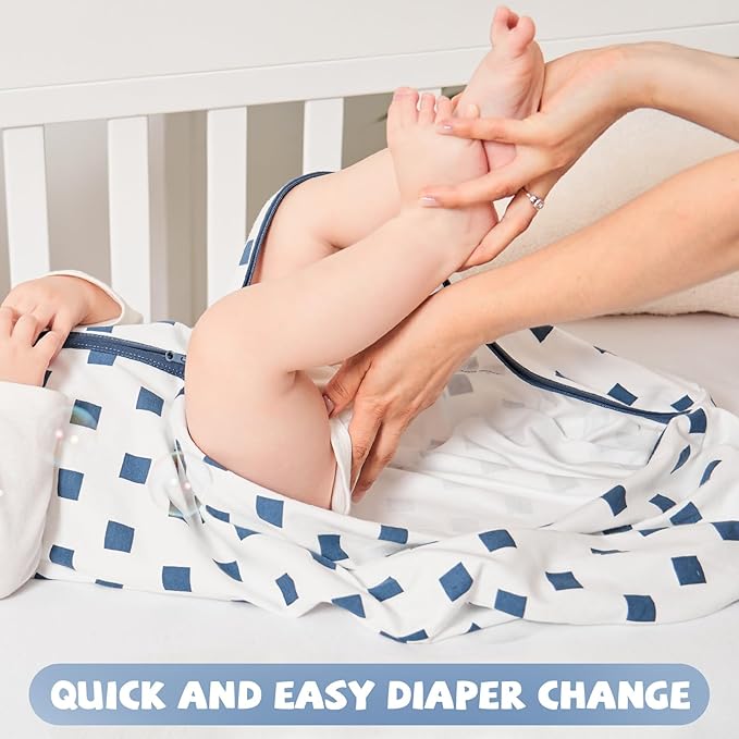 Yoofoss Baby Sleep Sack 6-12 Months Baby Wearable Blanket 100% Organic Cotton 2-Way Zipper TOG 0.5 Toddler Sleeping Sack Lightweight Sleep Sacks for Babies(Medium)